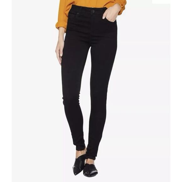 Kut from the Kloth Denim - Kut From The Kloth Mia Ankle Skinny Jeans Shiny Black Size 6